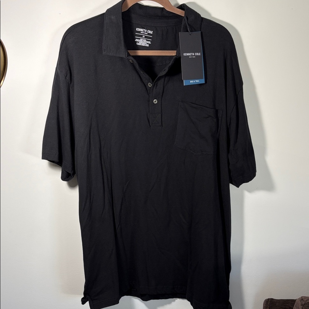 Kenneth Cole Classic Black Polo Shirt